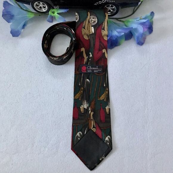 Girun Vintage Graphic Handmade Tie - Picture 2 of 8